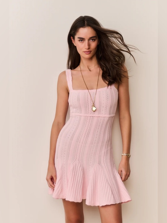 LoveShackFancy Dresses & Skirts - NWT LoveShackFancy Tabatha Stretch Pointelle Mini Dress